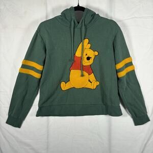 Disney Hoodie Women's Size Small Green Pullover Hoodie Winnie The Pooh Fuzzy
